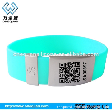 fashionable QR Code Engraved Promotional Rubber Band